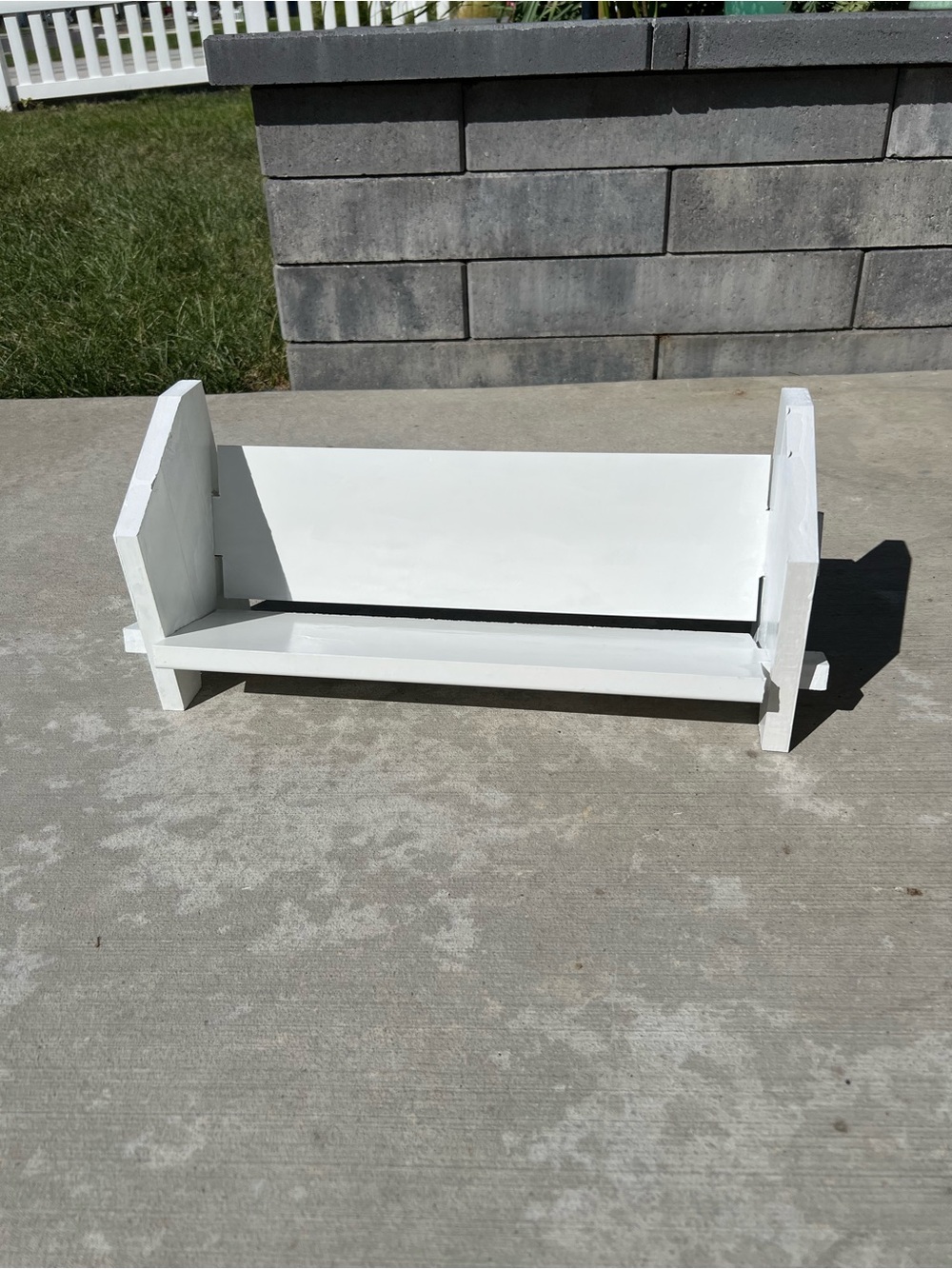 White Wooden Wall Shelf - Unbranded